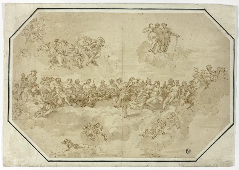 Feast of the Gods: Ceiling Design Wall Art by Unknown - High-Resolution Digital Print
