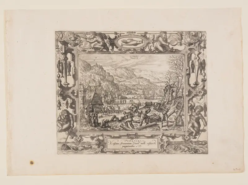 February, from The Twelve Months Wall Art by Pieter van der Borcht - High-Resolution Digital Print