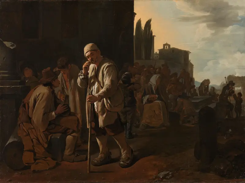 Feeding the Hungry Wall Art by Michael Sweerts - High-Resolution Digital Print