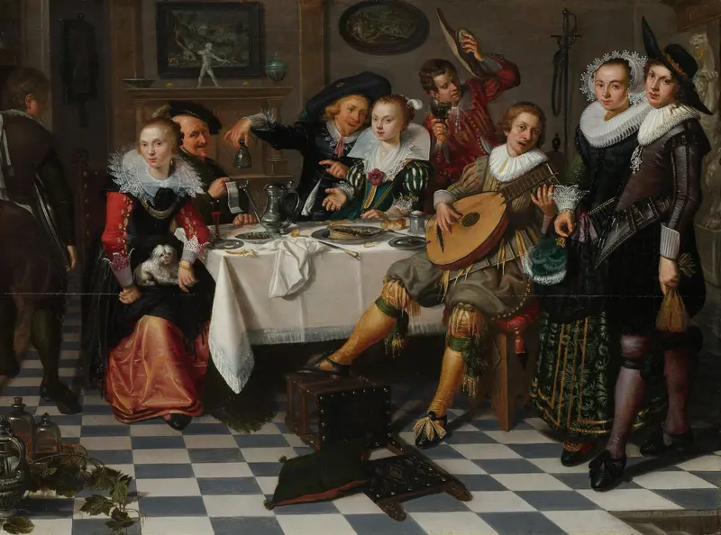 Feestvierend gezelschap Wall Art by Unknown - High-Resolution Digital Print