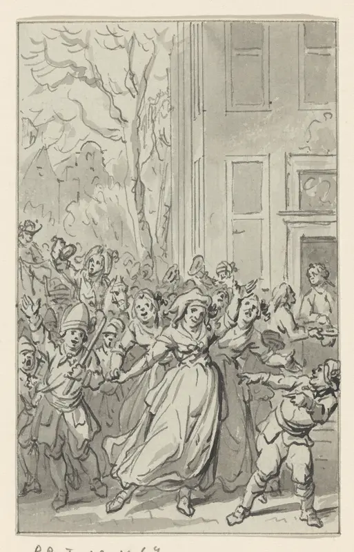 Feestvreugde te Rotterdam op de verjaardag van Willem V, 8 maart 1783 Wall Art by Jacobus Buys - High-Resolution Digital Print