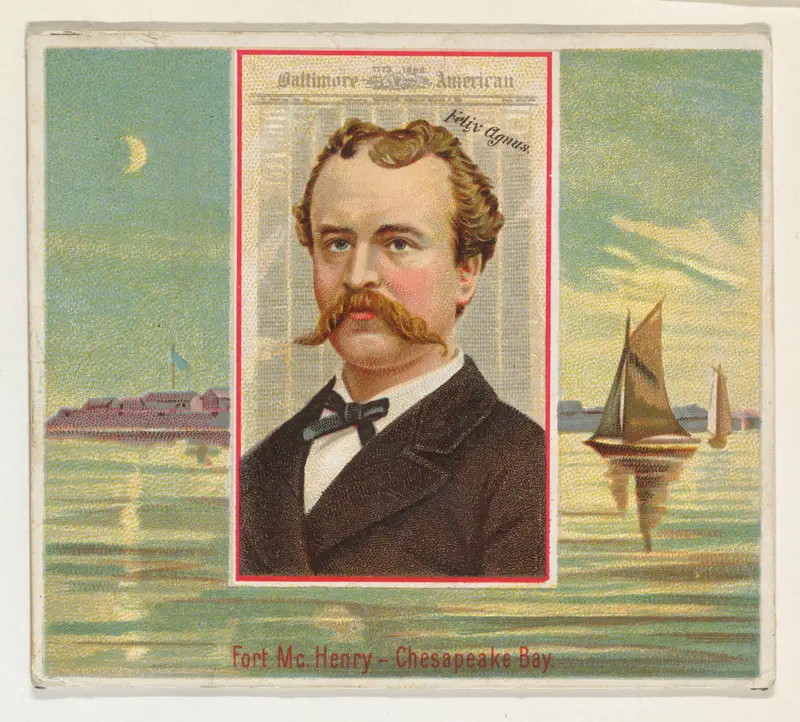Felix Agnus, Baltimore American, from the American Editors series (N35) for Allen & Ginter Cigarettes Wall Art by Allen & Ginter - High-Resolution Digital Print