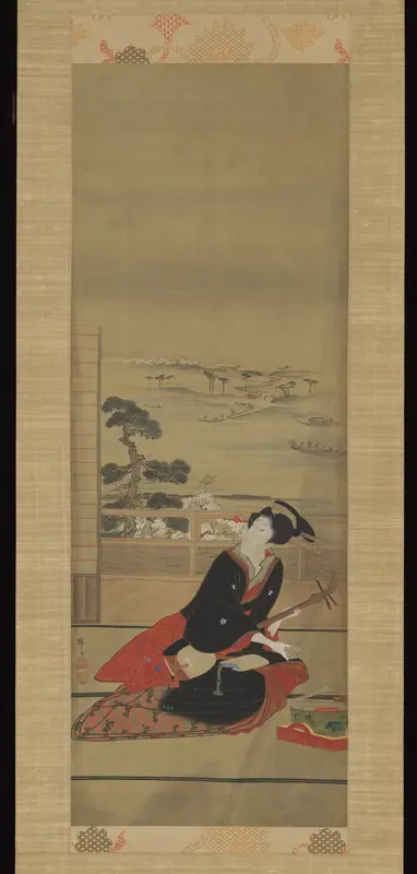Female Entertainer with Shamisen
