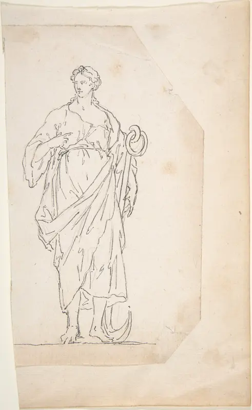 Female Figure with Anchor Wall Art by Anonymous, French, 18th century - High-Resolution Digital Print