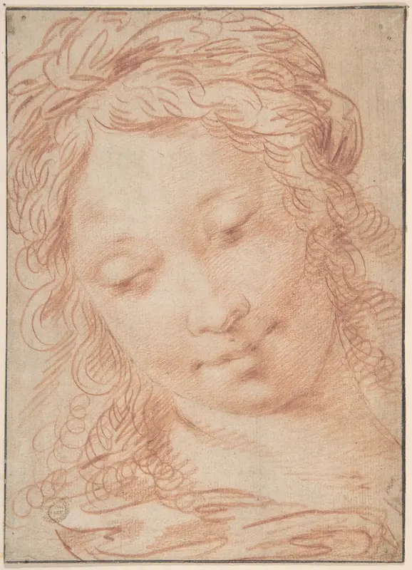 Female Head Wall Art by Anonymous, Italian, Roman-Bolognese, 17th century - High-Resolution Digital Print