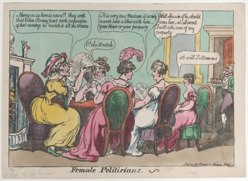 Female Politicians Wall Art by Thomas Rowlandson - High-Resolution Digital Print