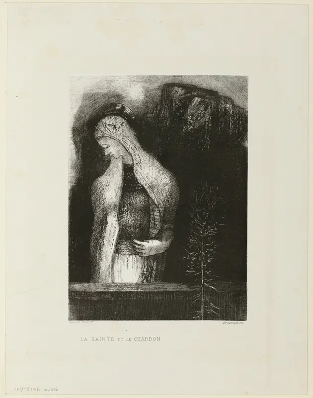 Female Saint and Thistle