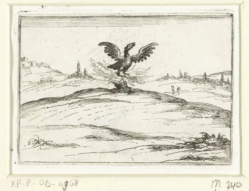 Feniks in het vuur Wall Art by Jacques Callot - High-Resolution Digital Print