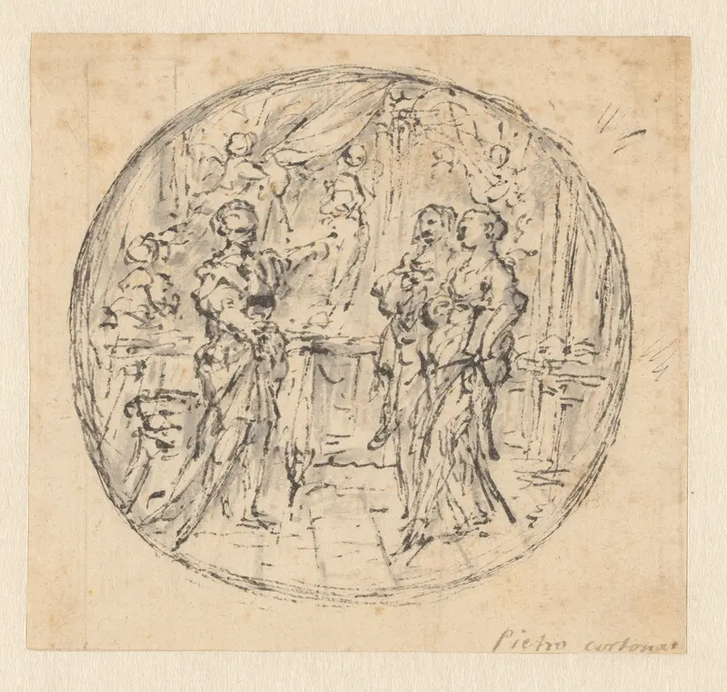 Ferdinand II van Toscane sticht de Accademia del Cimento Wall Art by Lazzaro Baldi - High-Resolution Digital Print