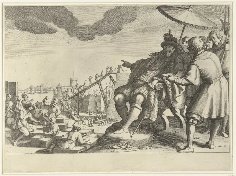 Ferdinando I de' Medici laat de haven van Livorno versterken Wall Art by Jacques Callot - High-Resolution Digital Print