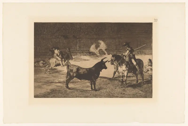 Fernando del Toro daagt een stier uit Wall Art by Eugène Loizelet - High-Resolution Digital Print
