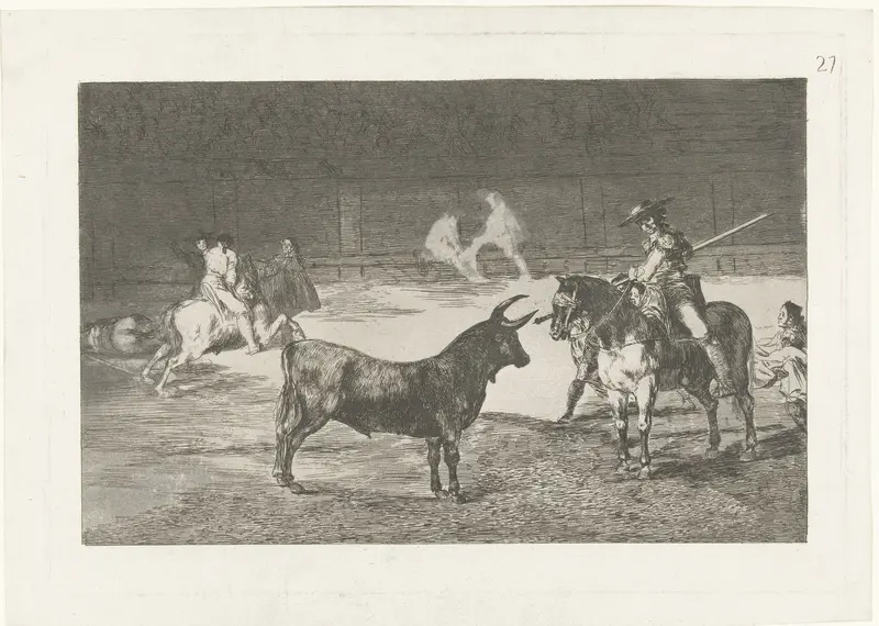 Fernando del Toro daagt een stier uit Wall Art by Francisco de Goya - High-Resolution Digital Print