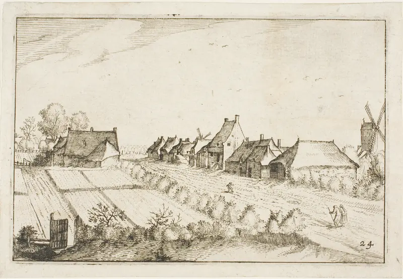 Fields and a Road, plate 24 after Pictures of Farms, Country Houses and Rustic Villages (Praediorum villarum et rusticarum casularum icones)