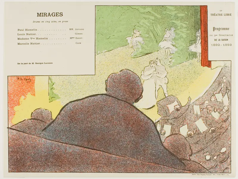 Fifth Performance: Mirages, for Le Théatre Libre Wall Art by Henri-Gabriel Ibels - High-Resolution Digital Print