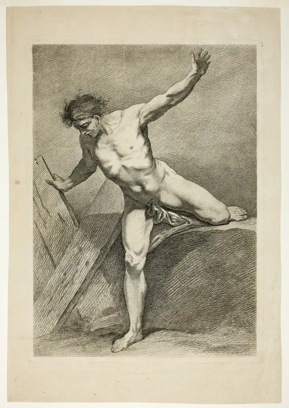 Figure, from Six Figures Académiques Wall Art by Carle van Loo - High-Resolution Digital Print