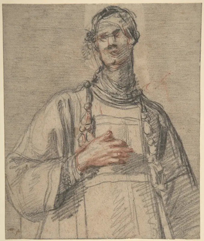 Figure of a Cleric in Half-Length Wall Art by Jacopo Confortini - High-Resolution Digital Print