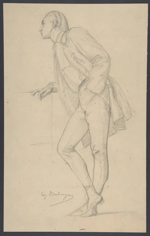 Figure of a Man Standing Wall Art by Anonymous, French, 19th century - High-Resolution Digital Print