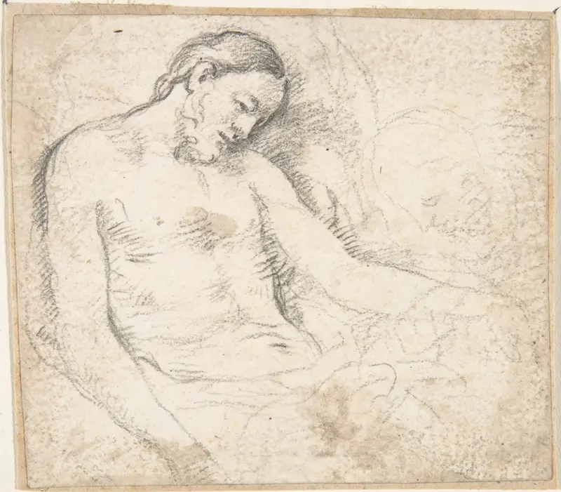 Figure of the Dead Christ with Mourning Angel (The Lamentation) Wall Art by Pedro Duque Cornejo - High-Resolution Digital Print