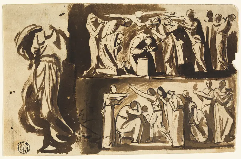 Figure Studies Wall Art by George Romney - High-Resolution Digital Print