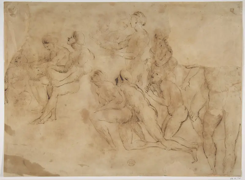 Figure studies (after Raphael's Disputa) Wall Art by Raphael (Raffaello Sanzio or Santi) - High-Resolution Digital Print