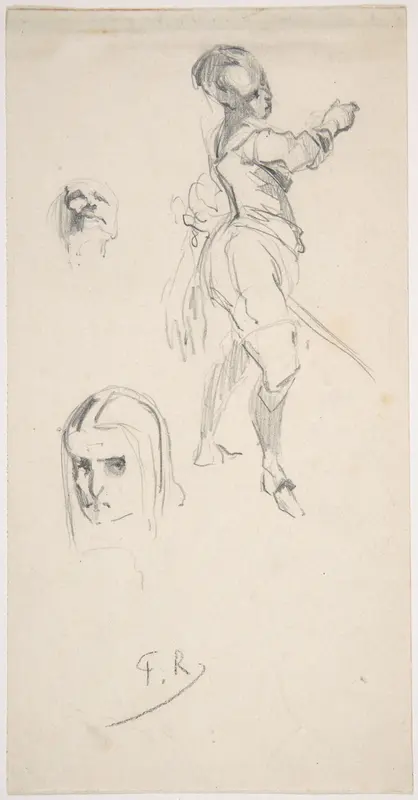 Figure study Wall Art by Félicien Rops - High-Resolution Digital Print