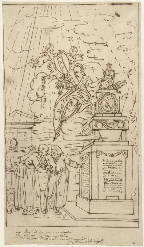 Figuren bij een grafmonument Wall Art by Johannes van Dregt - High-Resolution Digital Print