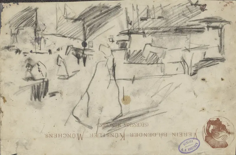 Figuren en paardentrams op de Dam in Amsterdam Wall Art by George Hendrik Breitner - High-Resolution Digital Print