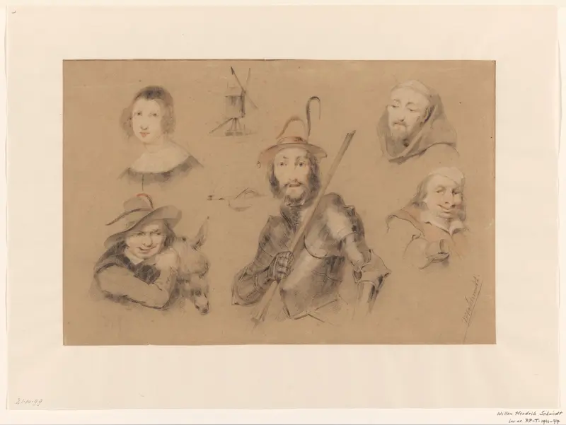 Figuren uit Don Quichot Wall Art by Willem Hendrik Schmidt - High-Resolution Digital Print