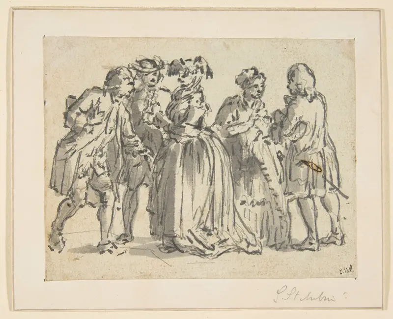 Figures Wall Art by Anonymous, French, 18th century - High-Resolution Digital Print