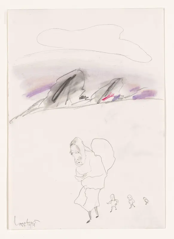 Figuur met zak Wall Art by Lucebert - High-Resolution Digital Print