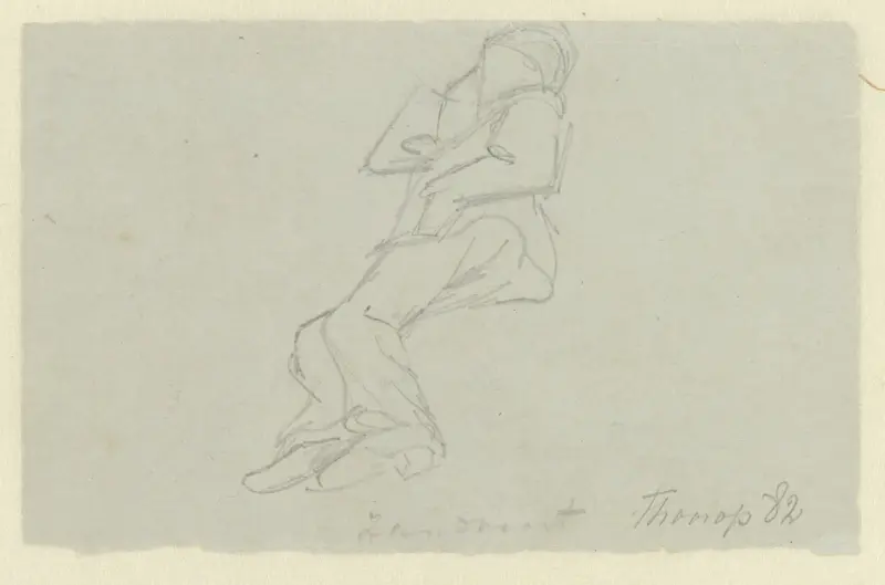 Figuurstudie van een liggende jongen Wall Art by Jan Toorop - High-Resolution Digital Print