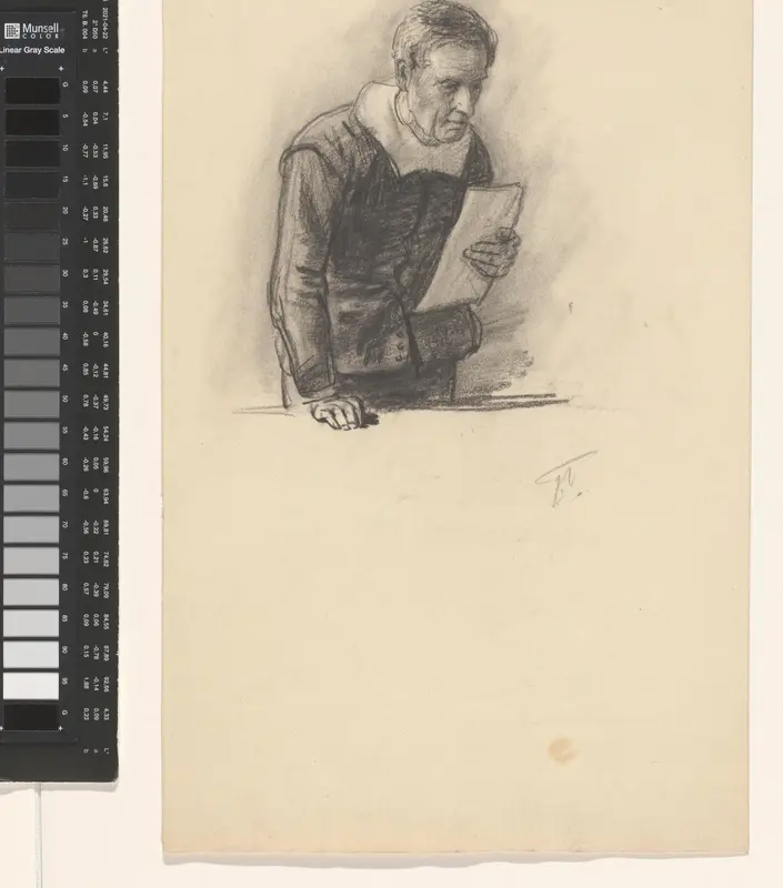 Figuurstudie van een man in antikiserende kledij Wall Art by Unknown - High-Resolution Digital Print