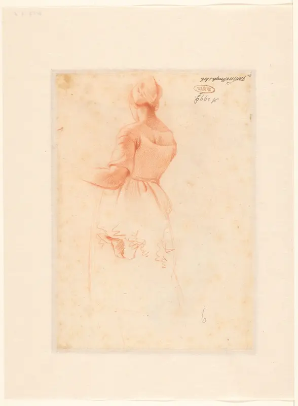 Figuurstudie van een vrouw op de rug gezien Wall Art by Wouter Johannes van Troostwijk - High-Resolution Digital Print