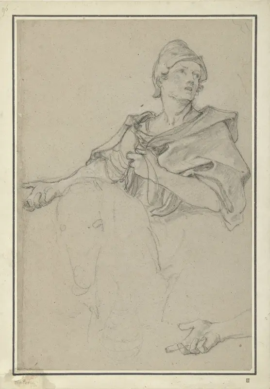 Figuurstudie voor Clovis Wall Art by Charles Joseph Natoire - High-Resolution Digital Print