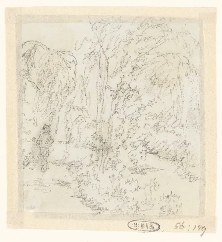 Figuurtje in een bos Wall Art by David Alphonse de Sandoz-Rollin - High-Resolution Digital Print