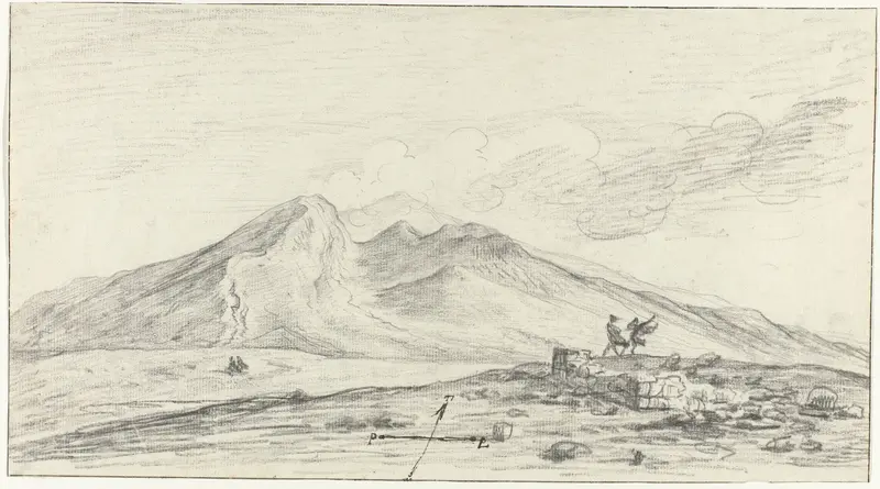 Filosoof Empedocles vlakbij de toppen van de Etna Wall Art by Louis Mayer - High-Resolution Digital Print
