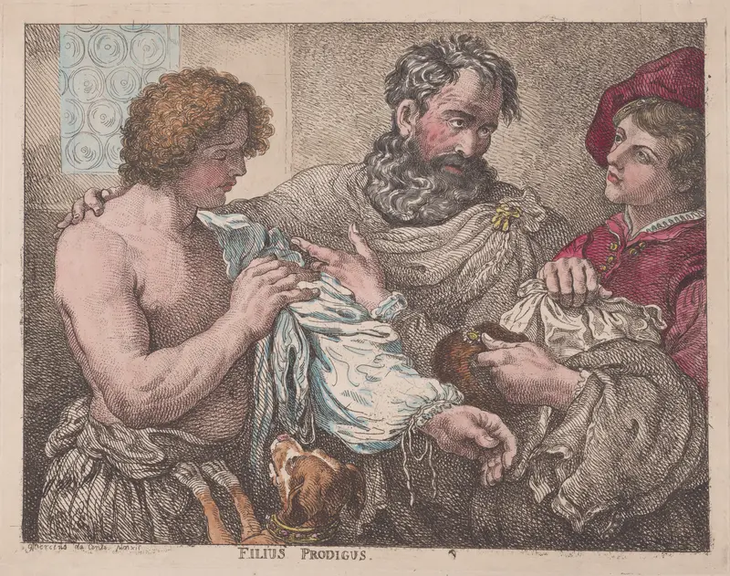 Filus Prodigus (The Prodigal Son) Wall Art by Thomas Rowlandson - High-Resolution Digital Print