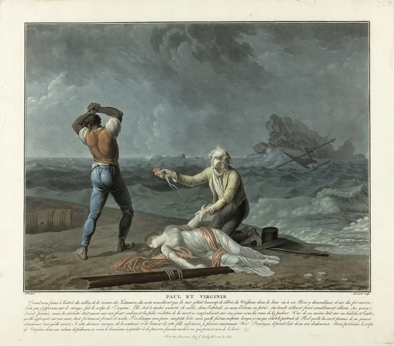 Finding Virginie's Body, plate 5 from Paul et Virginie