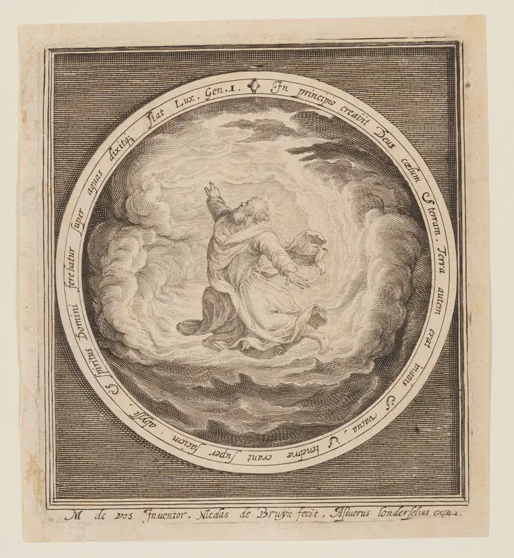First Day: The Creation of Heaven and Earth, from The Creation to the Expulsion from Paradise Wall Art by Nicolaes de Bruyn - High-Resolution Digital Print