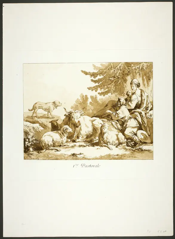 First Pastoral Wall Art by Jean Baptiste Le Prince - High-Resolution Digital Print