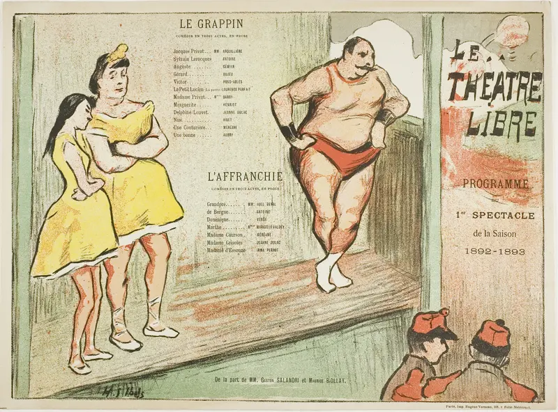First Performance: Le Grappin, l'Affranchie, for Le Théatre Libre Wall Art by Henri-Gabriel Ibels - High-Resolution Digital Print