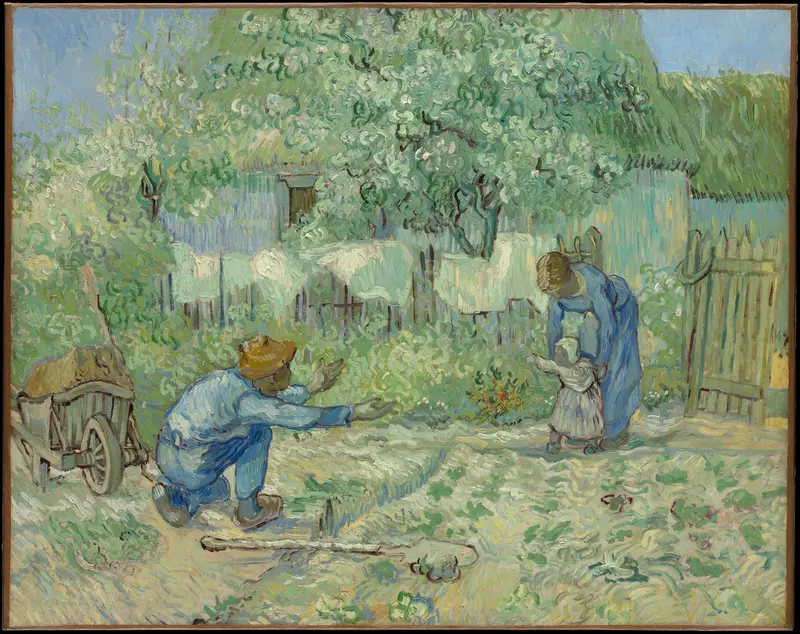 First Steps, after Millet Wall Art by Vincent van Gogh - High-Resolution Digital Print