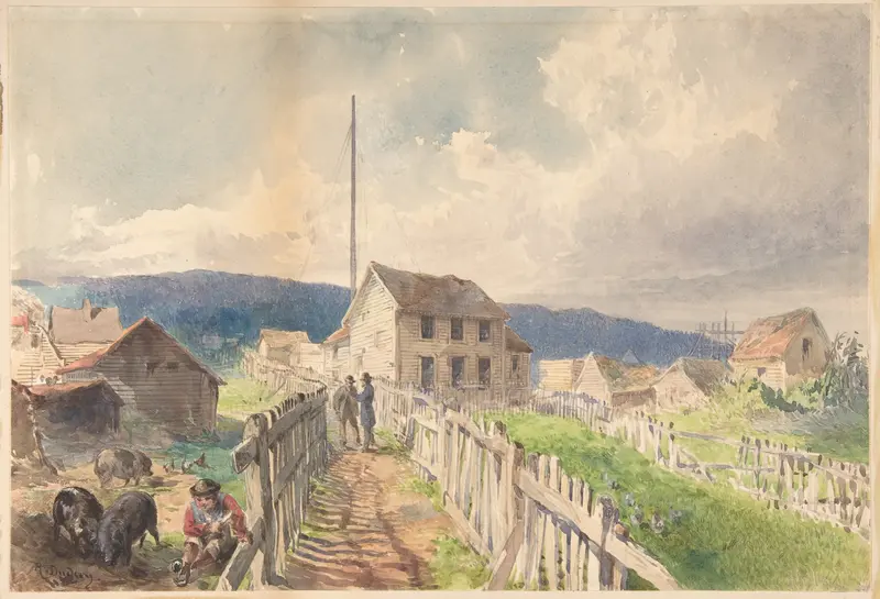 First Telegraph House at Heart's Content, Newfoundland, 1866 Wall Art by Robert Charles Dudley - High-Resolution Digital Print