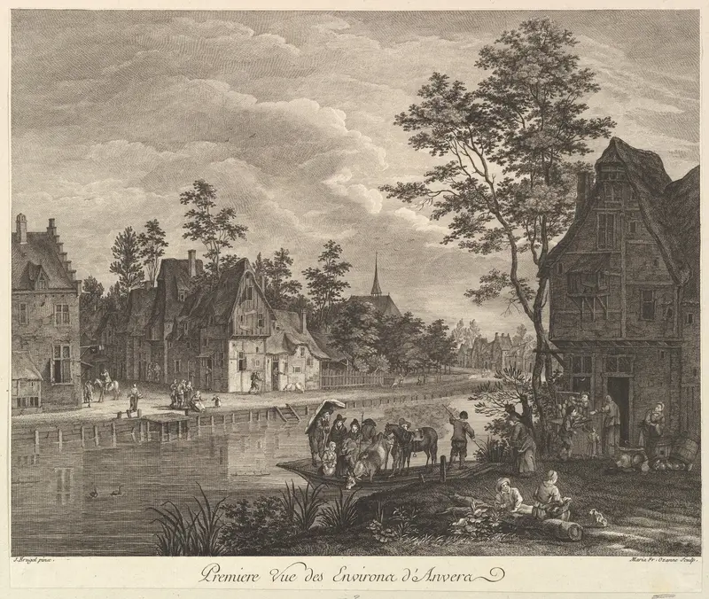 First View of the Environs of Antwerp (Premiere Vue des Environs d'Anvers) Wall Art by Maria Fr. Ozanne - High-Resolution Digital Print