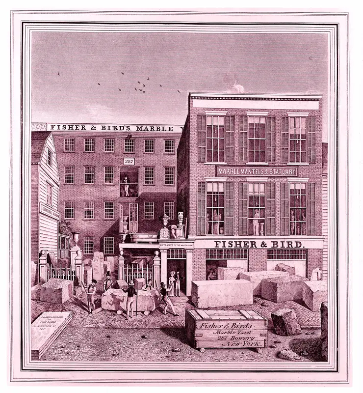 Fisher & Bird's Marble Yard, 287 Bowery, New York Wall Art by John Baker - High-Resolution Digital Print