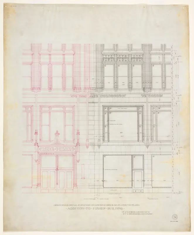 Fisher Building Addition, Chicago, Illinois, Elevation
