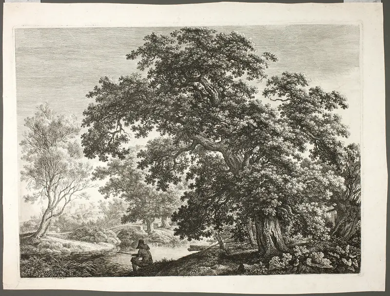 Fisherman in Wooded Landscape Wall Art by Carl Wilhelm Kolbe, the elder - High-Resolution Digital Print