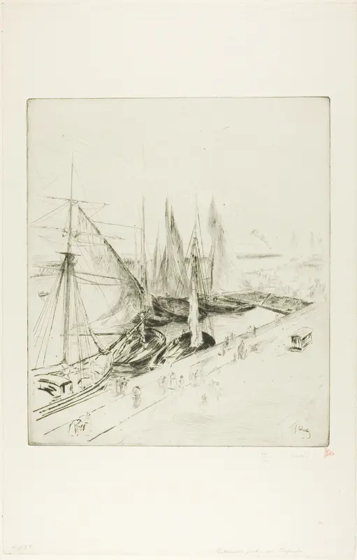 Fishing Boats of Tréport Wall Art by Gustave Leheutre - High-Resolution Digital Print