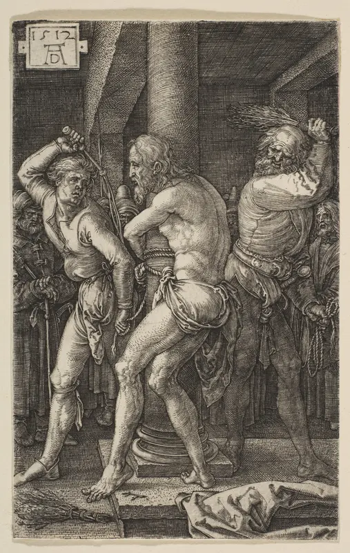 Flagellation of Christ, from "The Passion" Wall Art by Albrecht Dürer - High-Resolution Digital Print