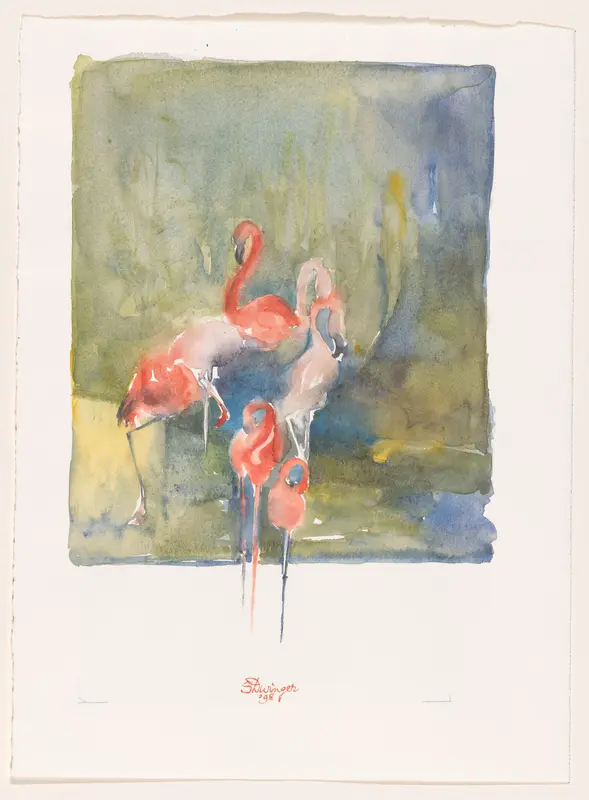 Flamingo's Wall Art by Unknown - High-Resolution Digital Print